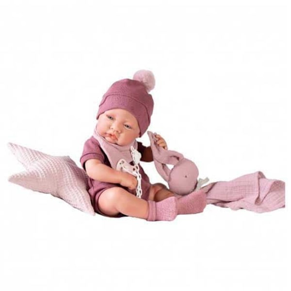 MuÑecas Antonio Juan Nyfödd Och Cojin Doll Dou Dou Rosa