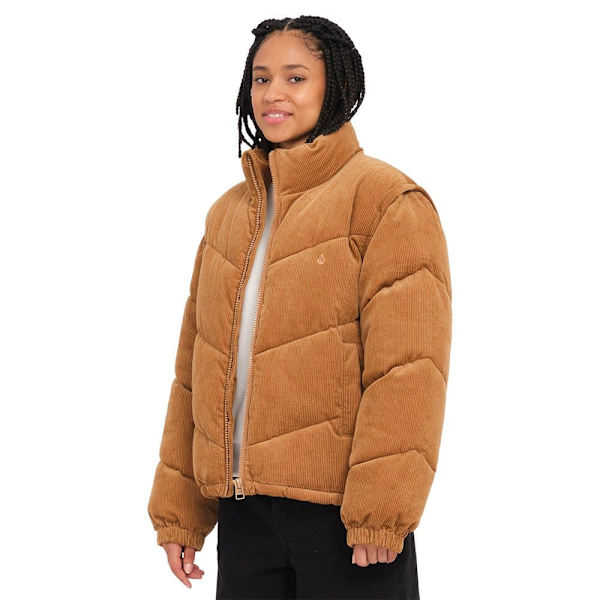 Volcom Cord´n Puff Jakke Brun S Kvinde