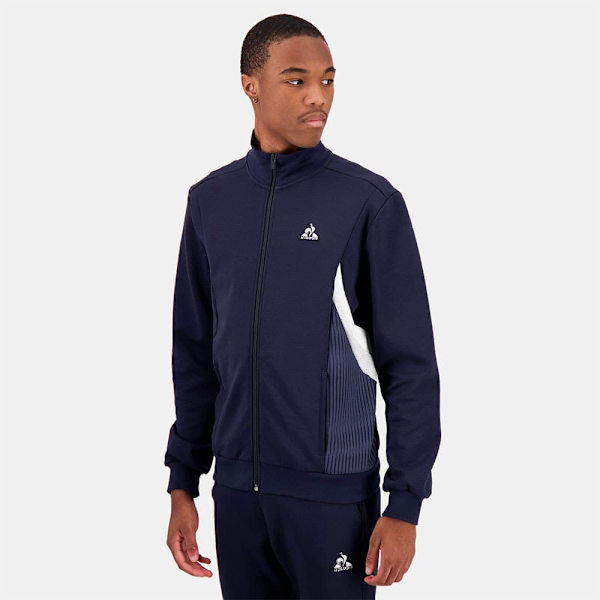 Le Coq Sportif Heritage N°1 Sweatshirt Med Dragkedja Blå XL Man
