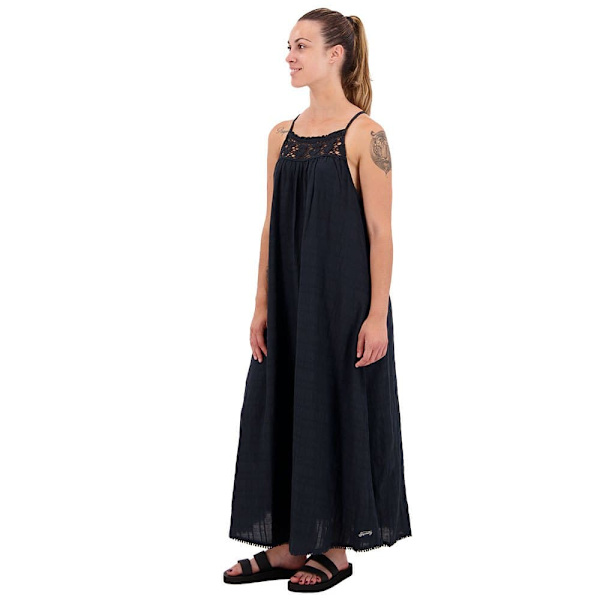 Superdry Kjole Vintage Long Halter Cami Blå M Kvinde