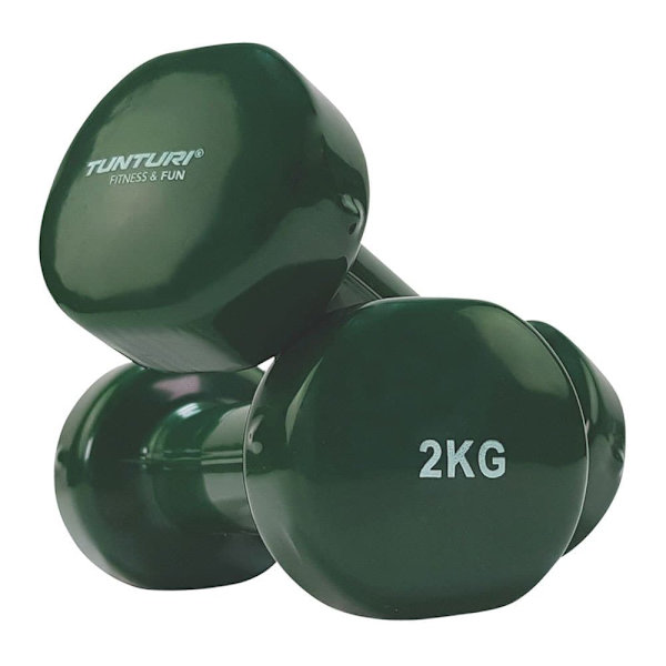 Tunturi Vynil Dumb 2kg 2 Enheder Grøn 2 kg