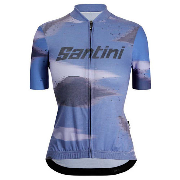 Santini Watt Indoor Korta ärmar Cykeltröja Blå M Kvinna