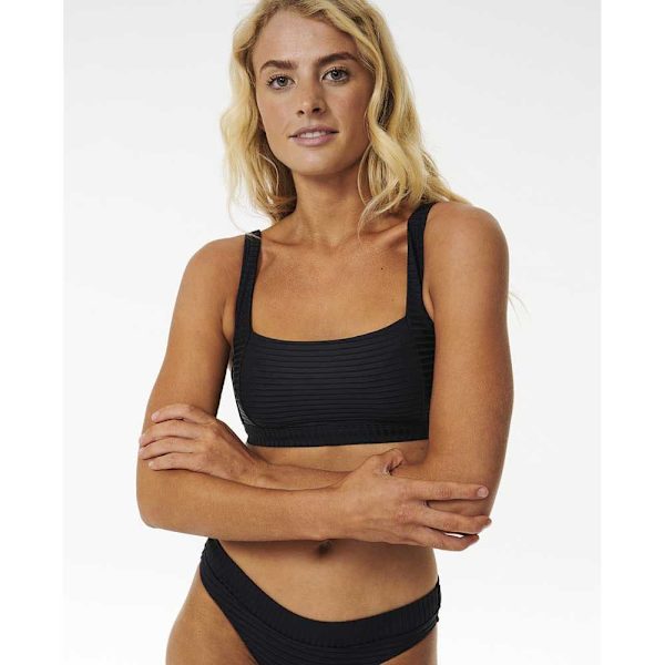Rip Curl Premium Surf D-dd Crop Bikinitopp Svart XS Kvinna