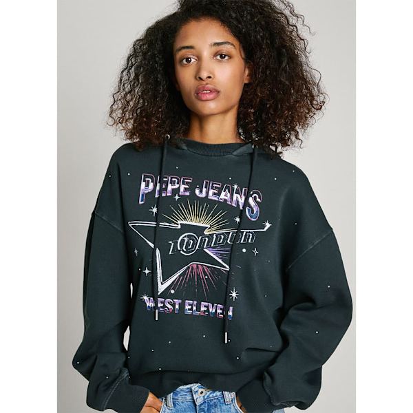 Pepe Jeans Lilian Hættetrøje Sort L Kvinde