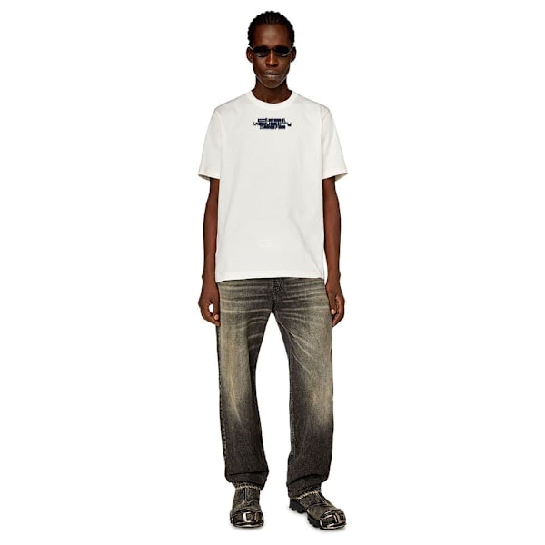 Diesel Just Slits N6 T-shirt Med Korte ærmer Hvid S Mand