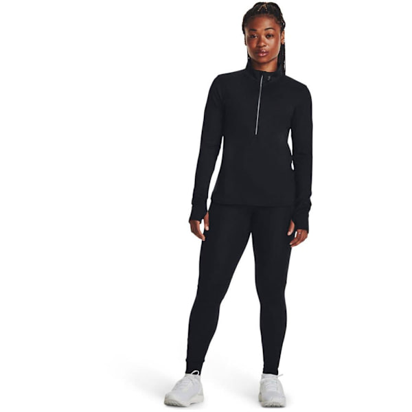 Under Armour T-shirt Med Halv Lynlås Qualifier Run Sort M Kvinde