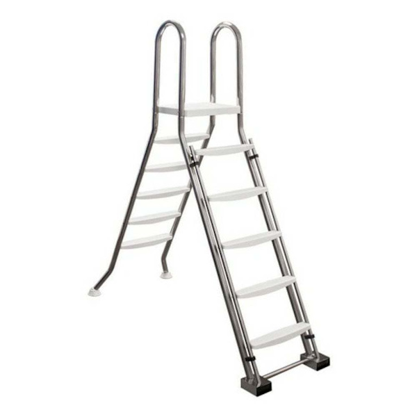 Astralpool Sikkerhedsstige Aisi-304l Ø43 1.5m 2x5 Trin Med Platform Til Over Jord Pools