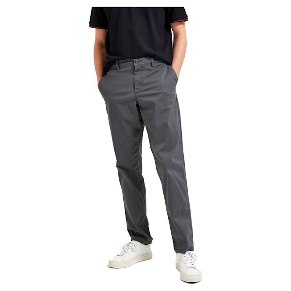 Selected New Miles Straight Fit Chinobukser Grå 31 / 34 Mand