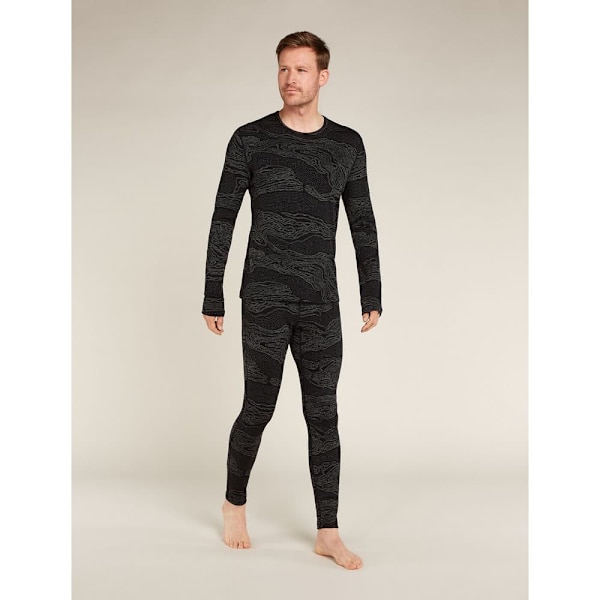 Icebreaker Merino 260 Vertex Snow Guide Langærmet Baselayer Grå S Mand
