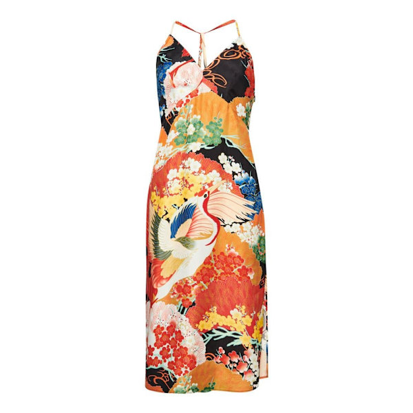 Superdry Klänning Vintage Midi Halter Slip Flerfärgad S Kvinna