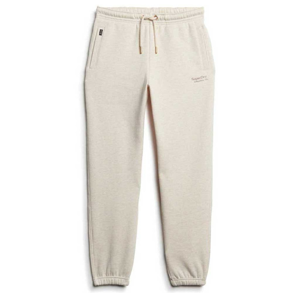 Superdry Essential Logo Cuff Sportsbukser Beige M Kvinde