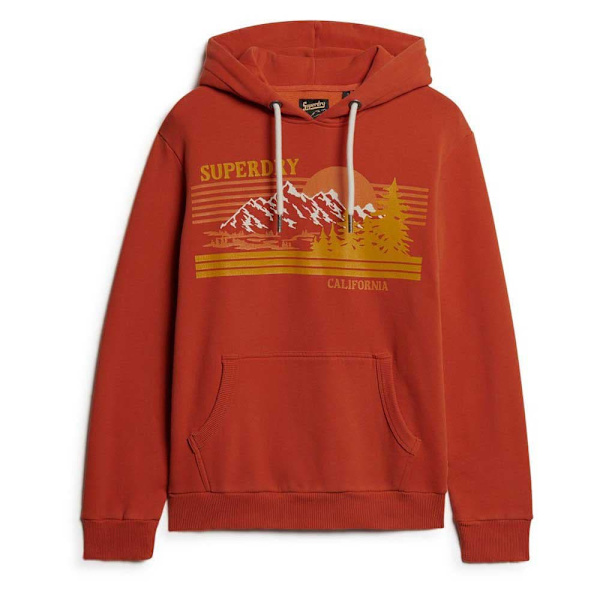 Superdry Outdoor Graphic Stripe Huvtröja Orange 3XL Man