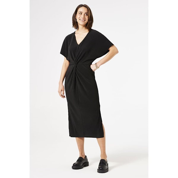 Garcia S40083 Kortærmet Midi-kjole Sort 2XL Kvinde