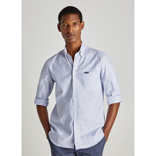 FaÇonnable Clb Bd Oxf New Pkt Skjorte Med Lange ærmer Blå 3XL Mand
