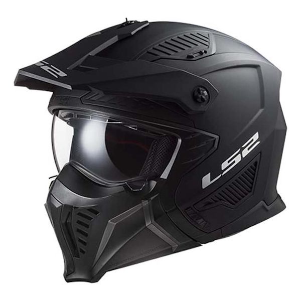 Ls2 Åben Ansigtshjelm Of606 Drifter Solid Sort XL