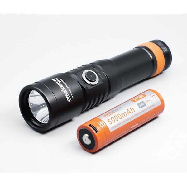 Orcatorch Led Ficklampa D710 Svart 3000 Lumens