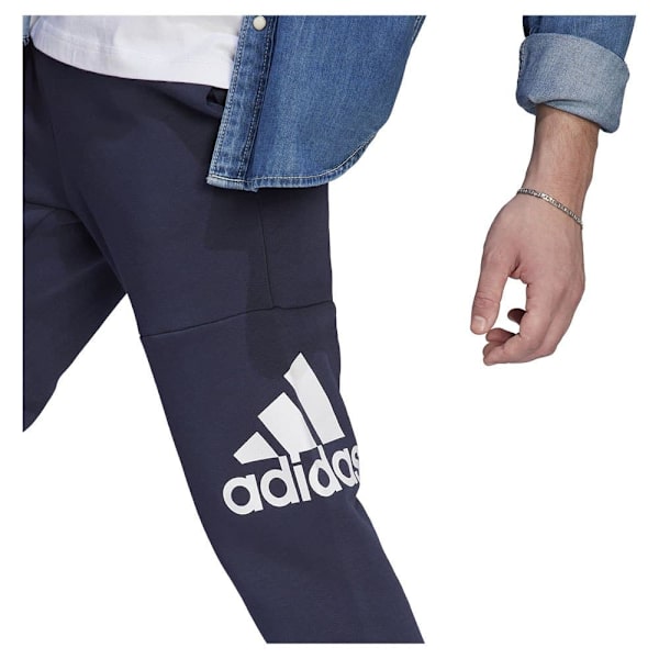 Adidas Byxor Essentials Fleece Tapered Cuff Big Logo Joggers Blå XS / Regular Man