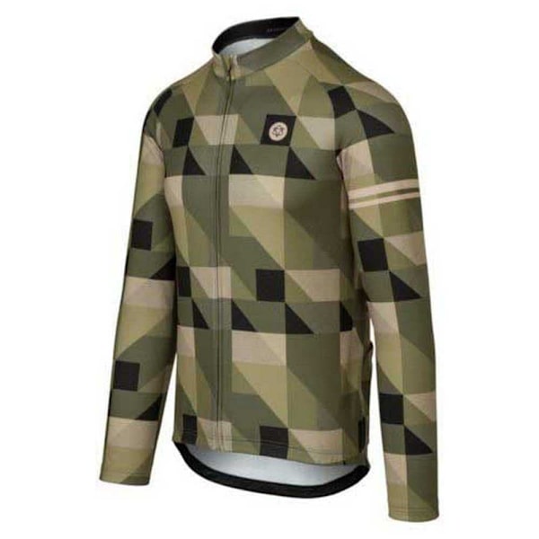 Agu Triangle Stripe Essential Langærmet Trøje Grøn M Mand