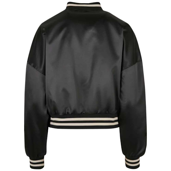 Urban Classics Oversized Satin College Jakke Sort XL Kvinde