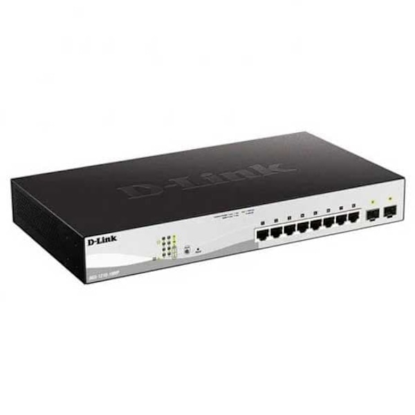 D-link Switch Dgs-1210-10mp Silver Svart, Grå
