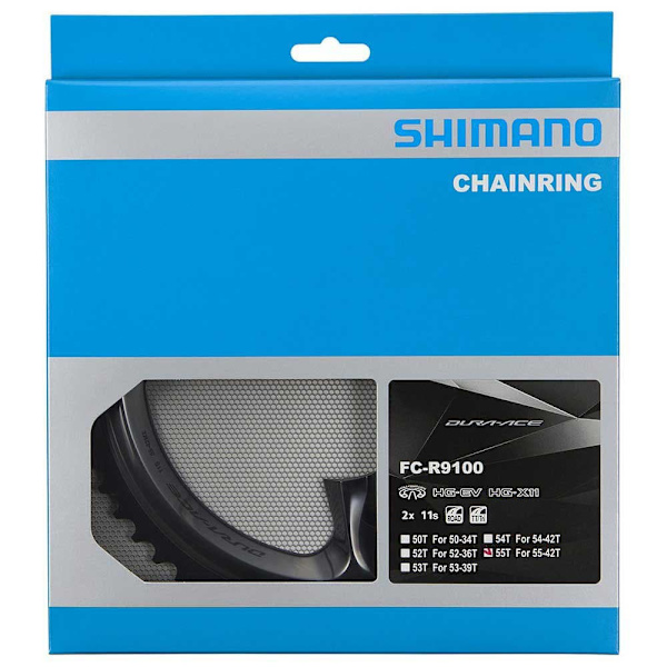 Shimano Kæderring Dura Ace R9100 Sort 55t
