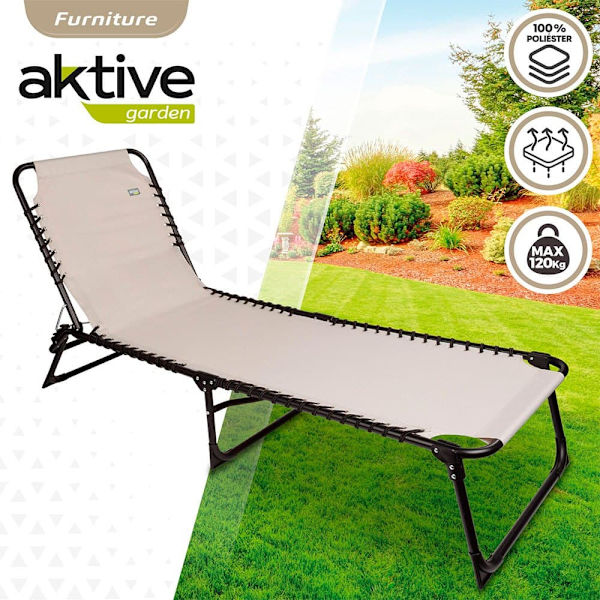 Aktive Solstolar Polyester 59x190x30 Cm Beige