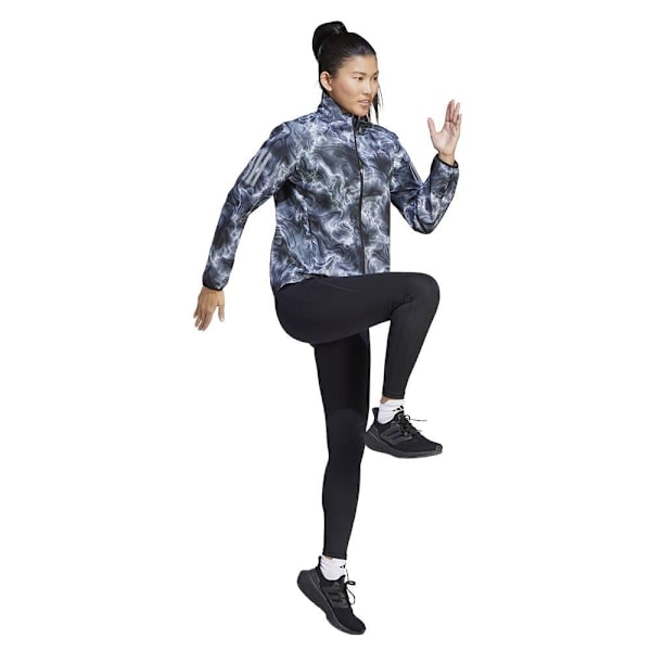 Adidas Jakke Own The Run Allover Print Windbreaker Grå XS Kvinde