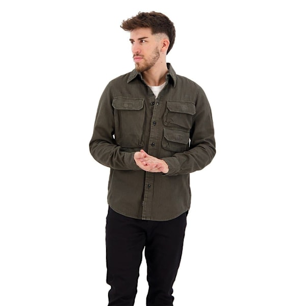 G-star Lang ærmet Skjorte Container Pocket Regular Grøn L Mand