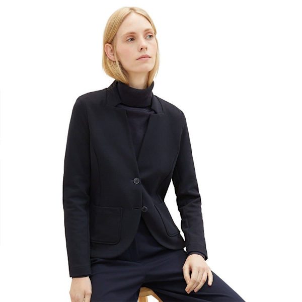 Tom Tailor Blazer 1038703 Ottoman Structure Blå M Kvinna