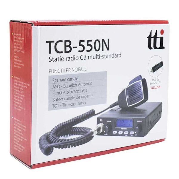 Tti Cb-radiostation Med Automatisk Squelch Tcb-550 N Sort