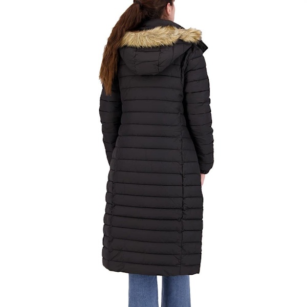 Superdry Jakke Super Long Line Fuji Sort XS Kvinde