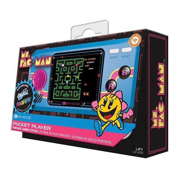 My Arcade Retro Konsol Pocket Player Miss Pacman Sort, Blå