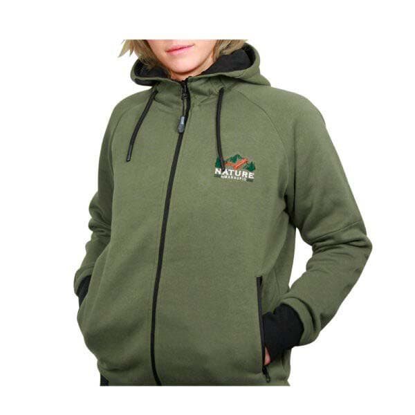 Marsupio Sweatshirt Med Fuld Lynlås Nature  M