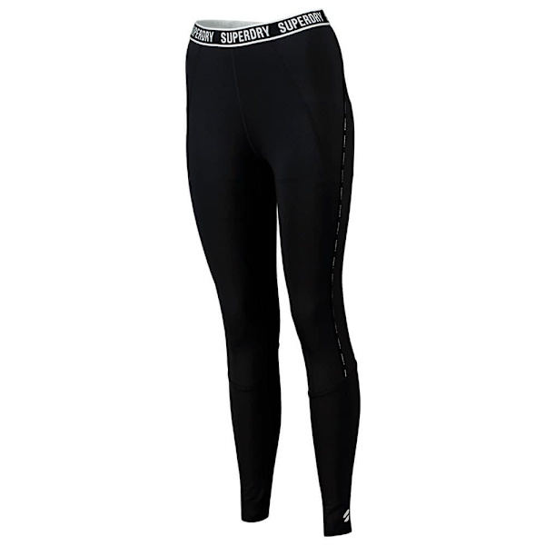 Superdry Leggings Train Branded Elastic Sort XS Kvinde
