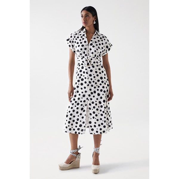 Salsa Jeans Polka Dot Midi Kjole Flerfarvet XS Kvinde
