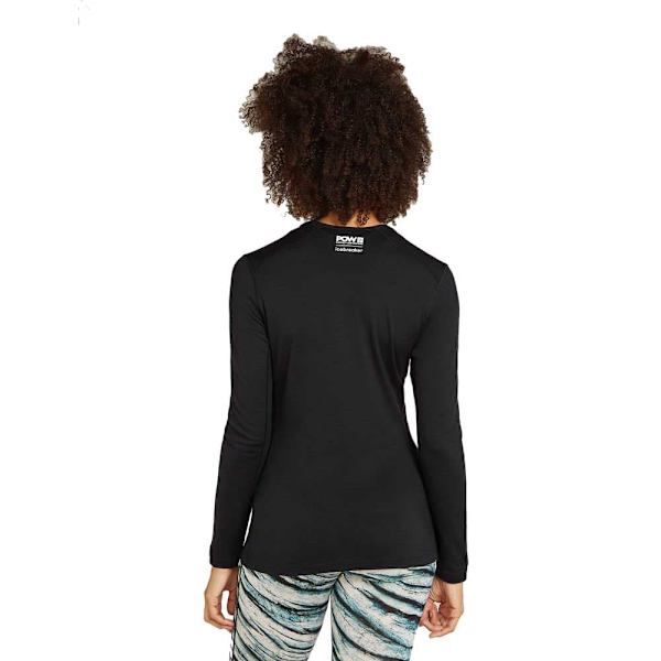 Icebreaker Merino 200 Oasis Protect Our Winters Langærmet Baselayer Sort L Kvinde