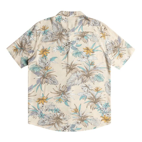 Quiksilver Lemnas Kortærmet Skjorte Beige S Mand