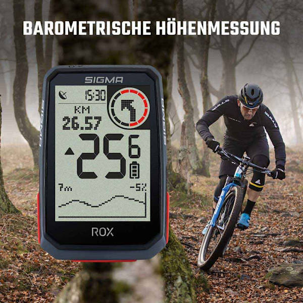 Sigma Cykelcomputer Rox 4.0 Med Kit Hr Sort