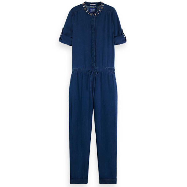Scotch & Soda Jumpsuit Indigo Tencel Blå 36 Kvinna