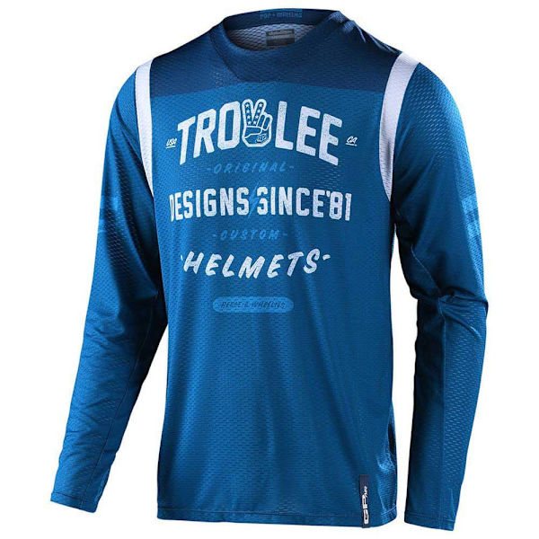 Troy Lee Designs Långärmad T-shirt Gp Air Roll Out Blå L Man