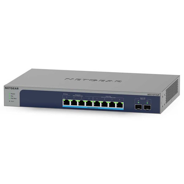 Netgear Växla Ms510txup 8 Hamnar Grå Grå, Blå