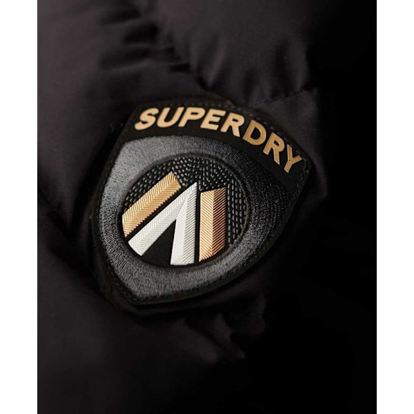 Superdry Fuji Faux Fur Longline Takki Musta XS Nainen