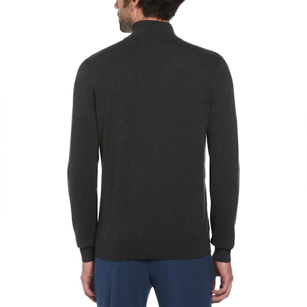 Original Penguin Opgm9c06 Halv Lynlås Sweater Sort L Mand