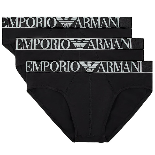Emporio Armani 111734-4f726 Boxerit 3 Yksiköt Musta XL Mies