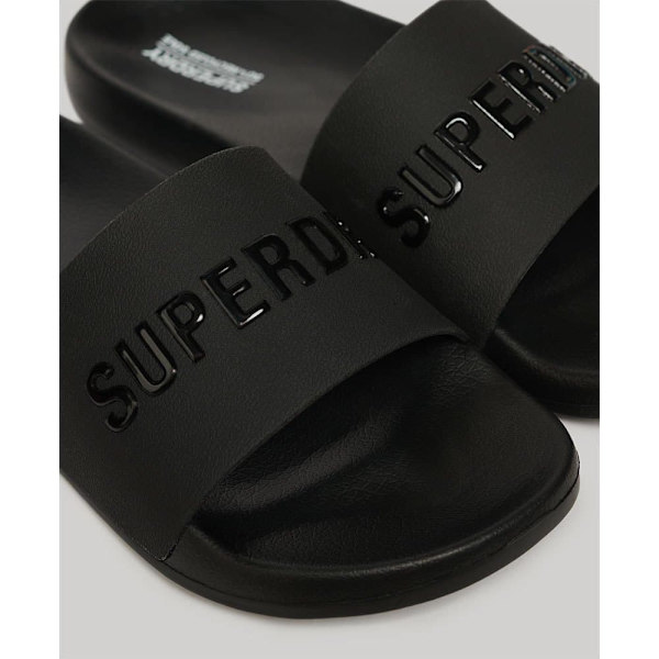 Superdry Klipklapper Logo Vegan Pool Sort EU 38-39 Kvinde