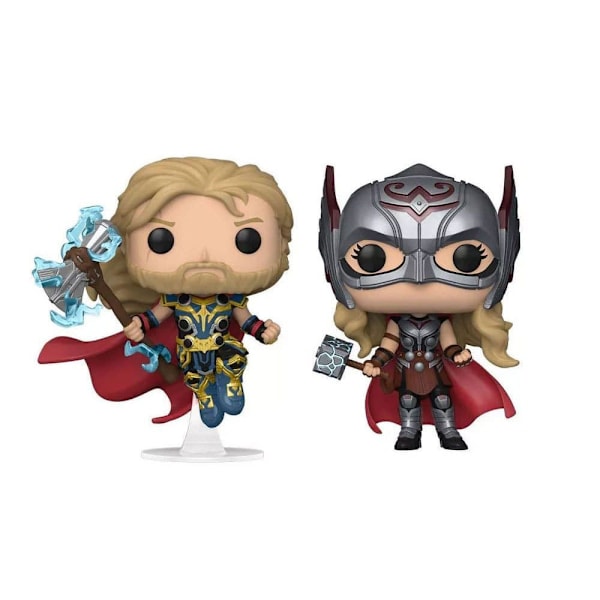 Funko Pop! Vinylfigurer Thor: Love And Thunder 2pack Thor & Mäktig Thor 9 Centimeter Guld