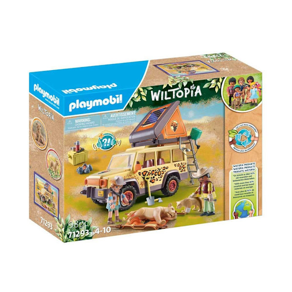 Playmobil Suv Køretøj Med Løver Konstruktion Spil Wiltopia Brun