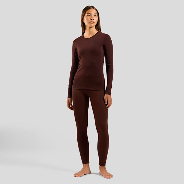 Odlo Merino 200 Langærmet Baselayer Brun M Kvinde