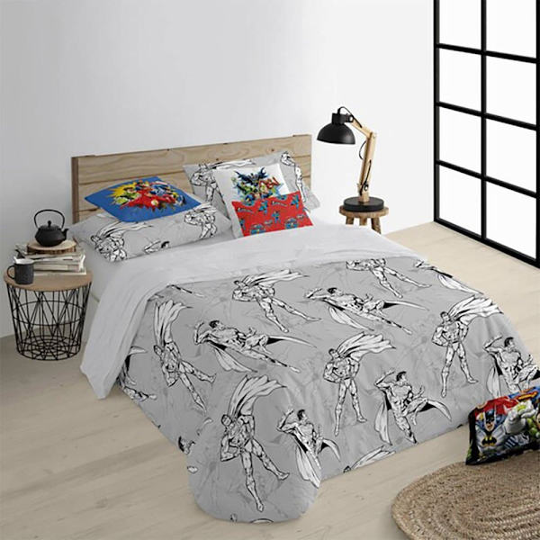 Play Fabrics Superman Dynebetræk Med Knapper Til Seng 135/ 140x240 Cm