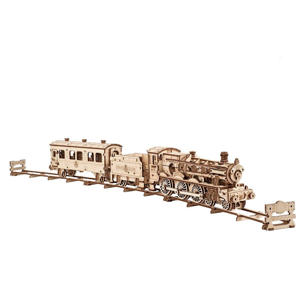 Ugears Trä Mekanisk Modell Hogwarts Express Guld